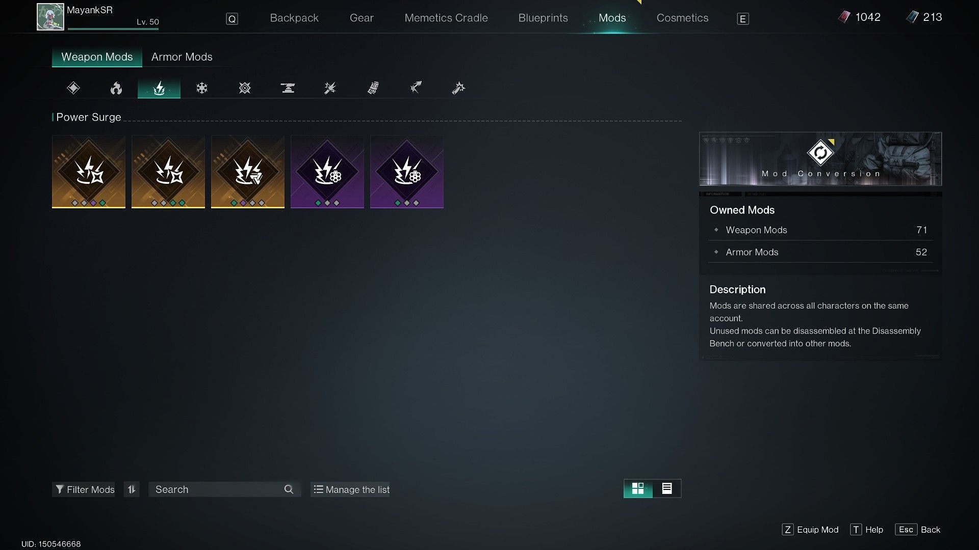 Once Human mod section (Image via Starry Studio)